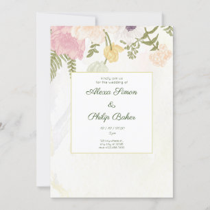 Convite Flower Floral Wedding