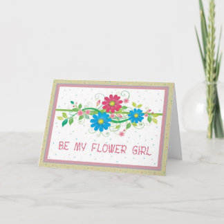 Convite Flower Girl Floral Bridal Party Invitation