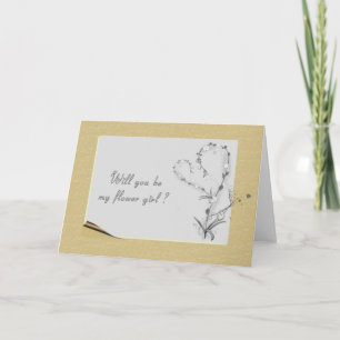 Convite Flower Girl Request Card