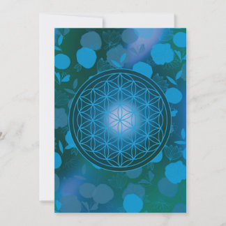 Convite flower of life, chakra,zen,sacred geometric,