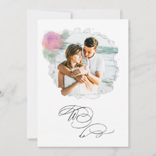 Convite *~* Flower PHOTO RSVP + QR AR AR6 ROSA Nvit