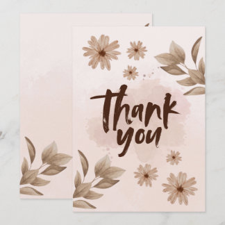 Convite Flower Thank You Card