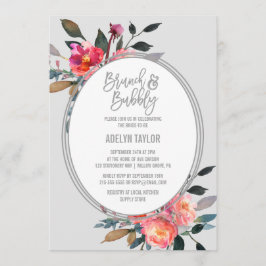 Convite Flower Wreath Brunch e Bubble