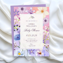Convite Flowers baby shower
