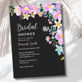 Convite Flowers in pink tones boho summer Bridal Shower