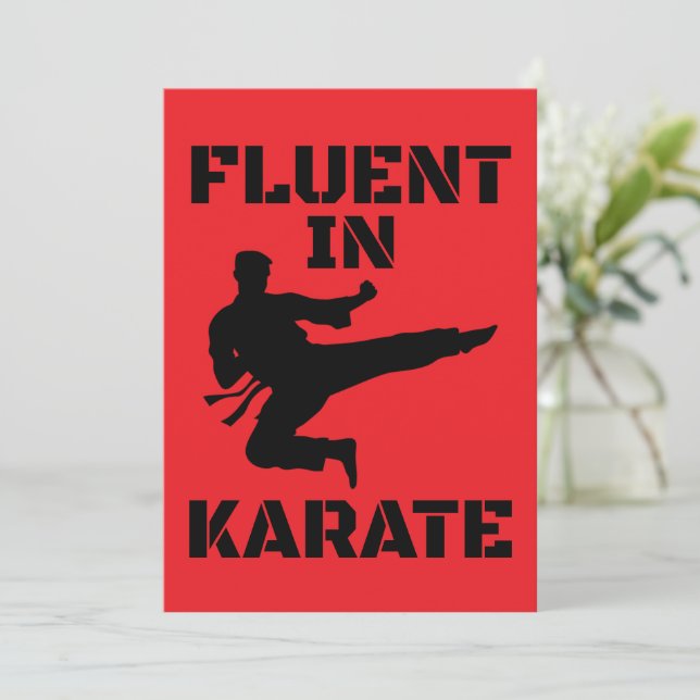 Convite Fluente no Karate Funny Karate T-Shirt (Em pé/Frente)