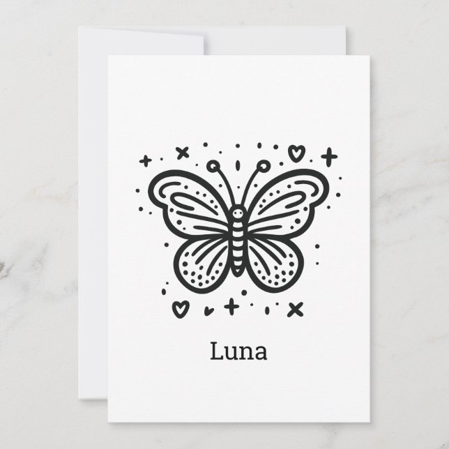 Convite Fluffy Buffalo Baby - Kawaii Fazenda Animal (Frente)