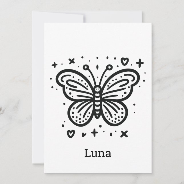 Convite Fluffy Buffalo Baby - Kawaii Fazenda Animal (Frente)