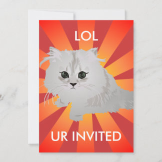 Convite Fluffy Kitten
