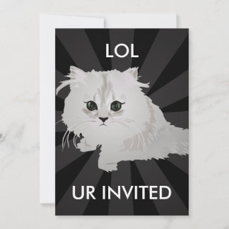 Convite Fluffy Kitten