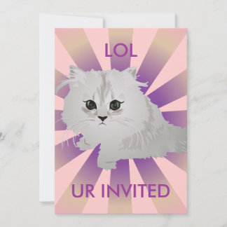 Convite Fluffy Kitten