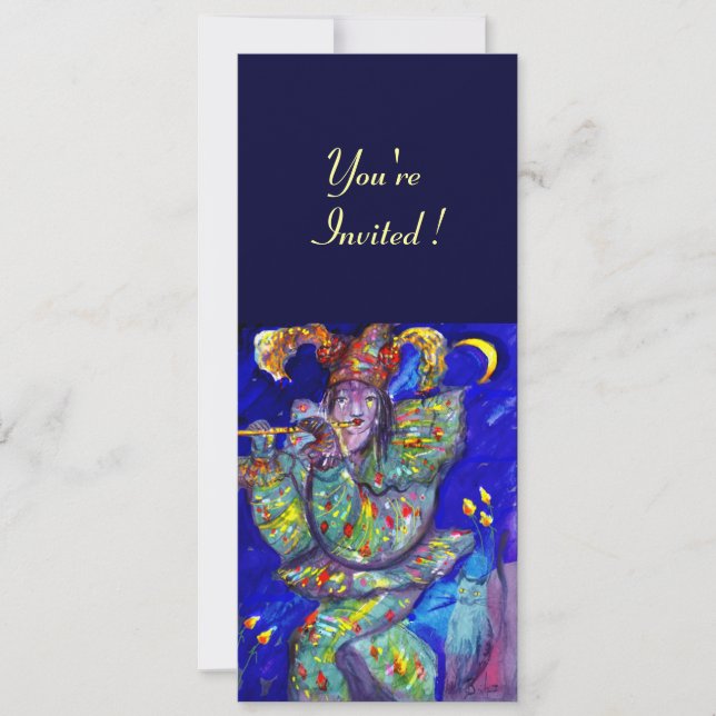 Convite FLUTIS EM BLUE Party Program (Frente)