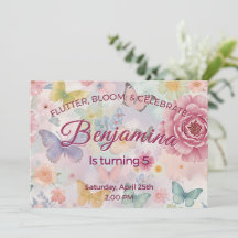 Flutter Bloom Celebre Menina Aniversariante Rosa P