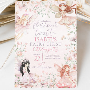 Convite Flutter e Twirk Little Fairy Birday