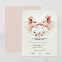 Focinho de Porcos Rosa de Floral Rústico RSVP