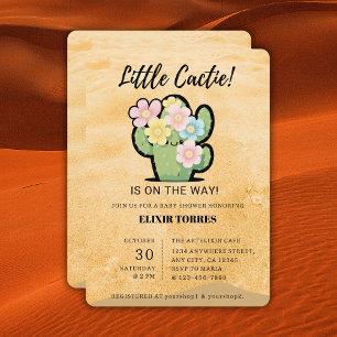Convite Fofa Floral Pequena Cuctie Kawaii Chá de Bebê