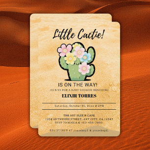 Convite Fofa Floral Pequena Cuctie Kawaii Chá de Bebê