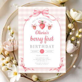 Convite Fofa Menina Berry Primeiro Aniversário