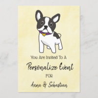*~* Convite Fofo do Evento do Frenchie Bulldog Fra