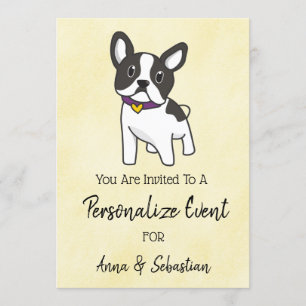 *~* Convite Fofo do Evento do Frenchie Bulldog Fra