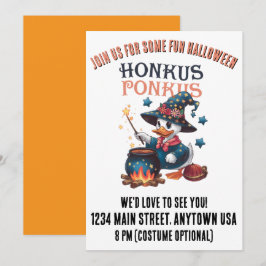 Convite Fofo Honkus Ponkus de Halloween