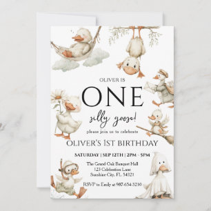 Convite fofo Patinho Bobo, Um Patinho Bobo Aniversário de 