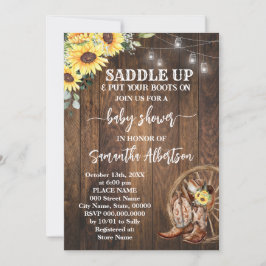 Convite Fogões do País do Chá de fraldas dos Girassóis Oci