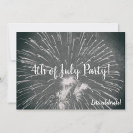 Convite Fogos de artifício 4 de julho