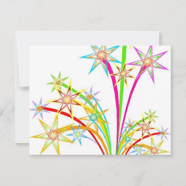 Convite Fogos de artifício de celebração (Frente)