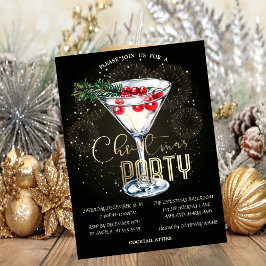 Convite Fogos de Artifício de Coquetel de Natal Empresa de