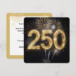 Convite Fogos de Artifício do 250º Aniversário da América