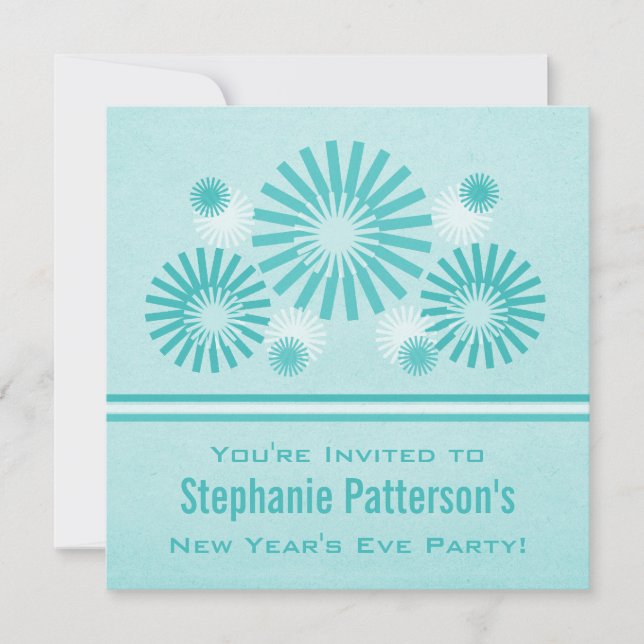 Convite Fogos de artifício do Funky no Ano Novo Convidado, (Frente)