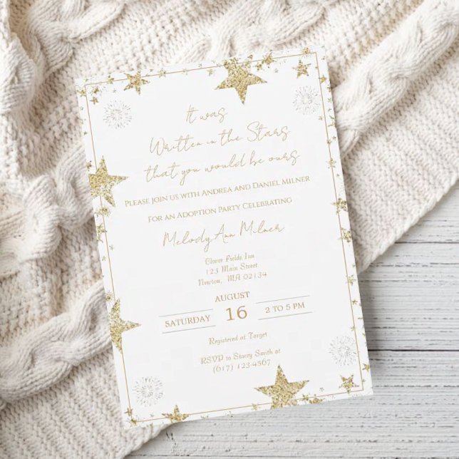 Convite Foi escrito no Chá de Adoção das Estrelas (Criador carregado)