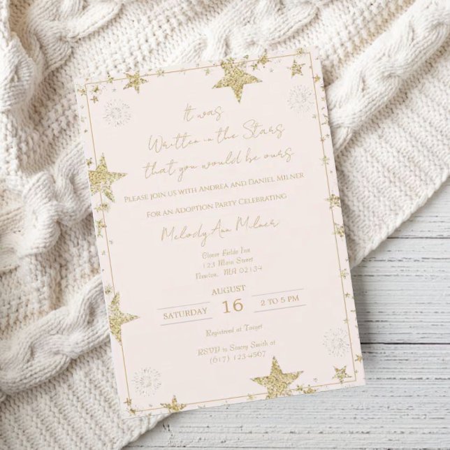 Convite Foi escrito no Chá de Adoção das Estrelas (Criador carregado)