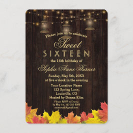 Convite Folga Folha Madeira Lanternas Velhas DOCES SEZE