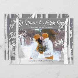 Convite Folha de férias da cena da neve da floresta