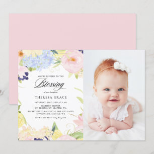 Convite Folha de imagens do Pastel Watercolor