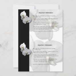 Convite Folha de Informações de Orquídeas Brancas 3