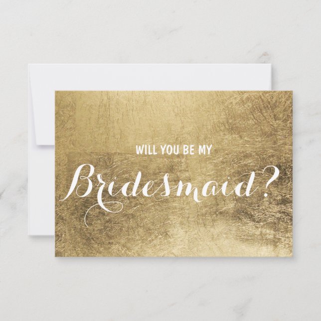 Convite Folha de ouro luxuosa do falso você será minha (Frente)