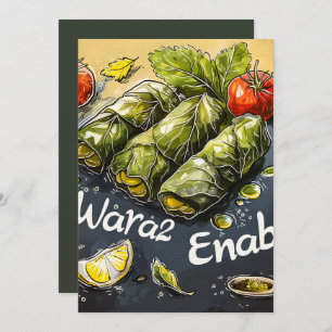 Convite Folha de Uva: Autêntica Wara2 Enab Dawali