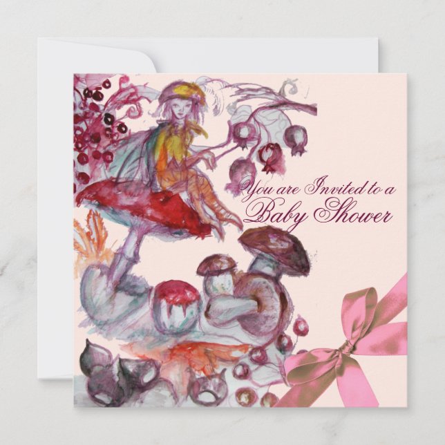 CONVITE FOLHA MÁGICA,COGUMELOS,CHÁ DE GAROTA DE ARCO DE RO (Frente)