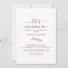 Convite Folha Mínima | Boho Cream Vamos Celebrar