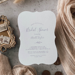 Convite Folha mínima   Chá de panela púrpura poeirento