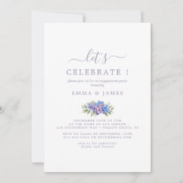 Convite Folha Mínima | Roxo Empoeirado "Vamos Celebrar" 