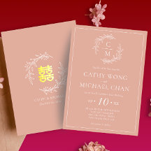 Folha rosa poeirenta do Boho do casamento chinês m