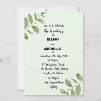 Convite Folha Russa de Aquarela