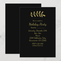 Folha Rústica Dourada Elegante Preto Outono Elegan