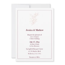 Folha Simples, Branco e Rosa Limpo | Casamento Mod