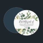 Convite Folha Verde Moderna Bat Mitzvah ou Bar Mitzvah<br><div class="desc">Folha Verde Moderna Bat Mitzvah ou Bar Mitzvah Convite Linda Flores de Borgonha</div>