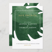 Folha verde tropicalGuardar a data